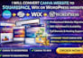 convert canva website to wix website squarespace website wordpress website